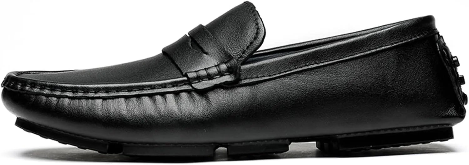 Men's Loafers Penny Loafer Vegan Leather Stitching Details Round Toe Comfortable Flexible Anti-Slip Prom Classic Slip-ons