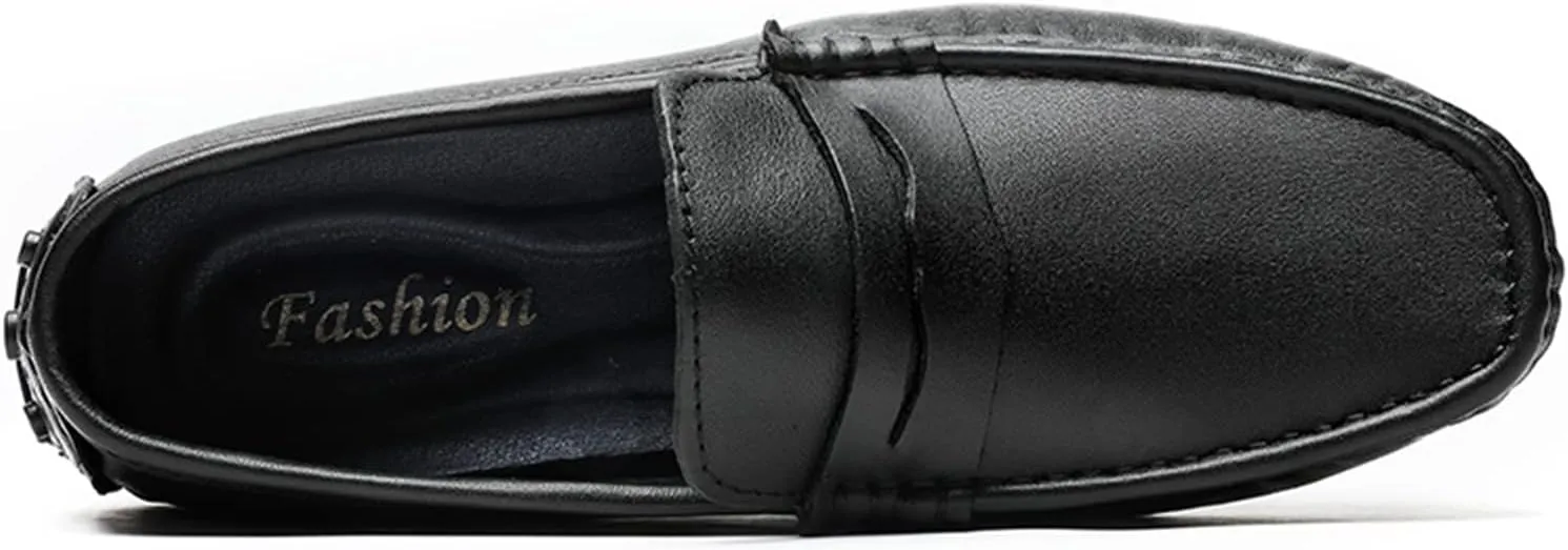 Men's Loafers Penny Loafer Vegan Leather Stitching Details Round Toe Comfortable Flexible Anti-Slip Prom Classic Slip-ons