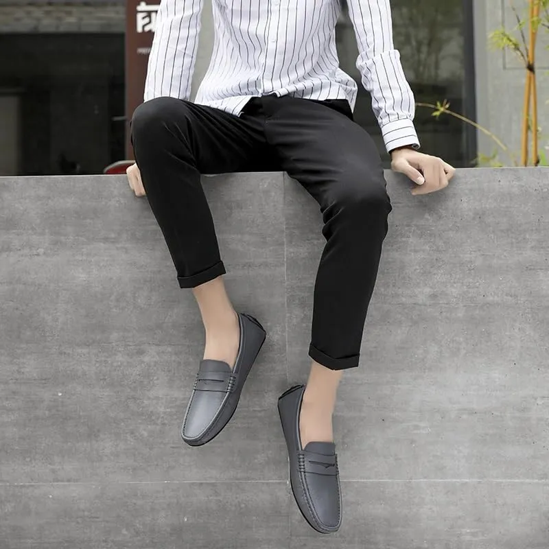 Mens Loafers Shoe Genuine Leather Stitching Details Penny Driving Loafer Flexible Comfortable Anti-Slip Party Classic Slip-ons
