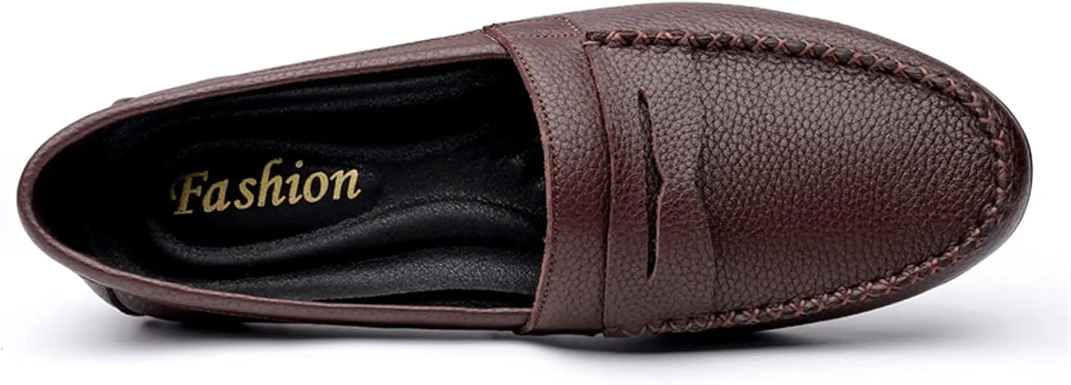 Men's Loafers Shoes Penny Driving Loafers Leather Slip Resistant Flexible Comfortable Casual Party Slip-ons