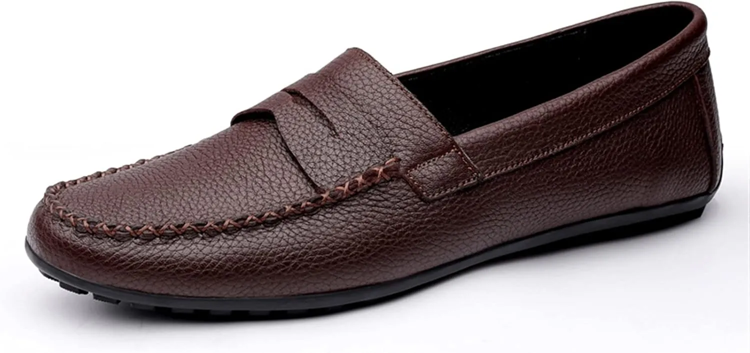 Men's Loafers Shoes Penny Driving Loafers Leather Slip Resistant Flexible Comfortable Casual Party Slip-ons