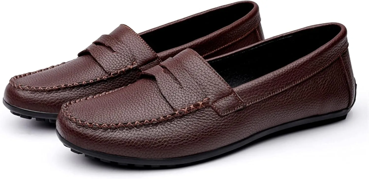 Men's Loafers Shoes Penny Driving Loafers Leather Slip Resistant Flexible Comfortable Casual Party Slip-ons