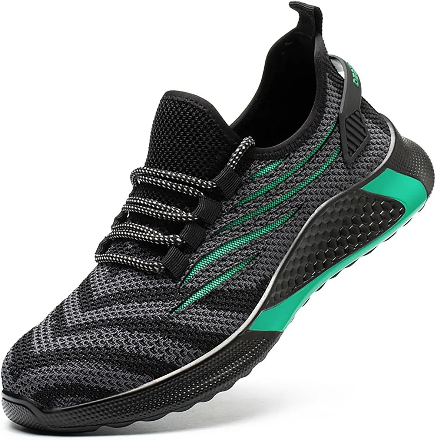 Mens Mesh Flat Sneakers Lightweight Lace-up Casual Breathable Soft Walking Running Shoes Comfortable Tennis Shoes Non Slip Summer Spring Mens Sneakers for Summer