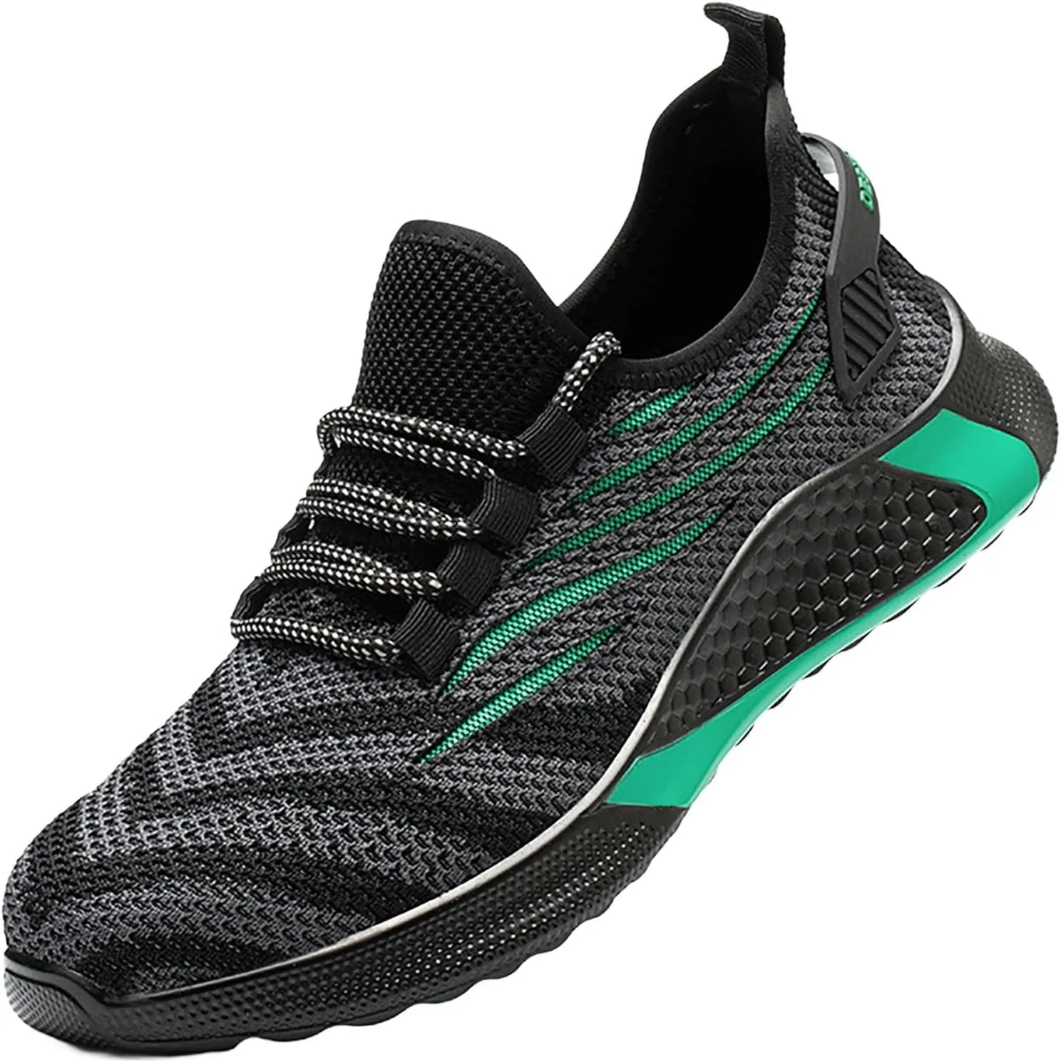 Mens Mesh Flat Sneakers Lightweight Lace-up Casual Breathable Soft Walking Running Shoes Comfortable Tennis Shoes Non Slip Summer Spring Mens Sneakers for Summer