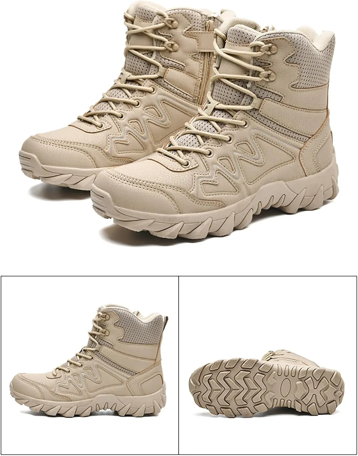 Mens Military Tactical Boots Combat Boots Breathable Police Patrol Boots Army Boots Waterproof Hiking Boots