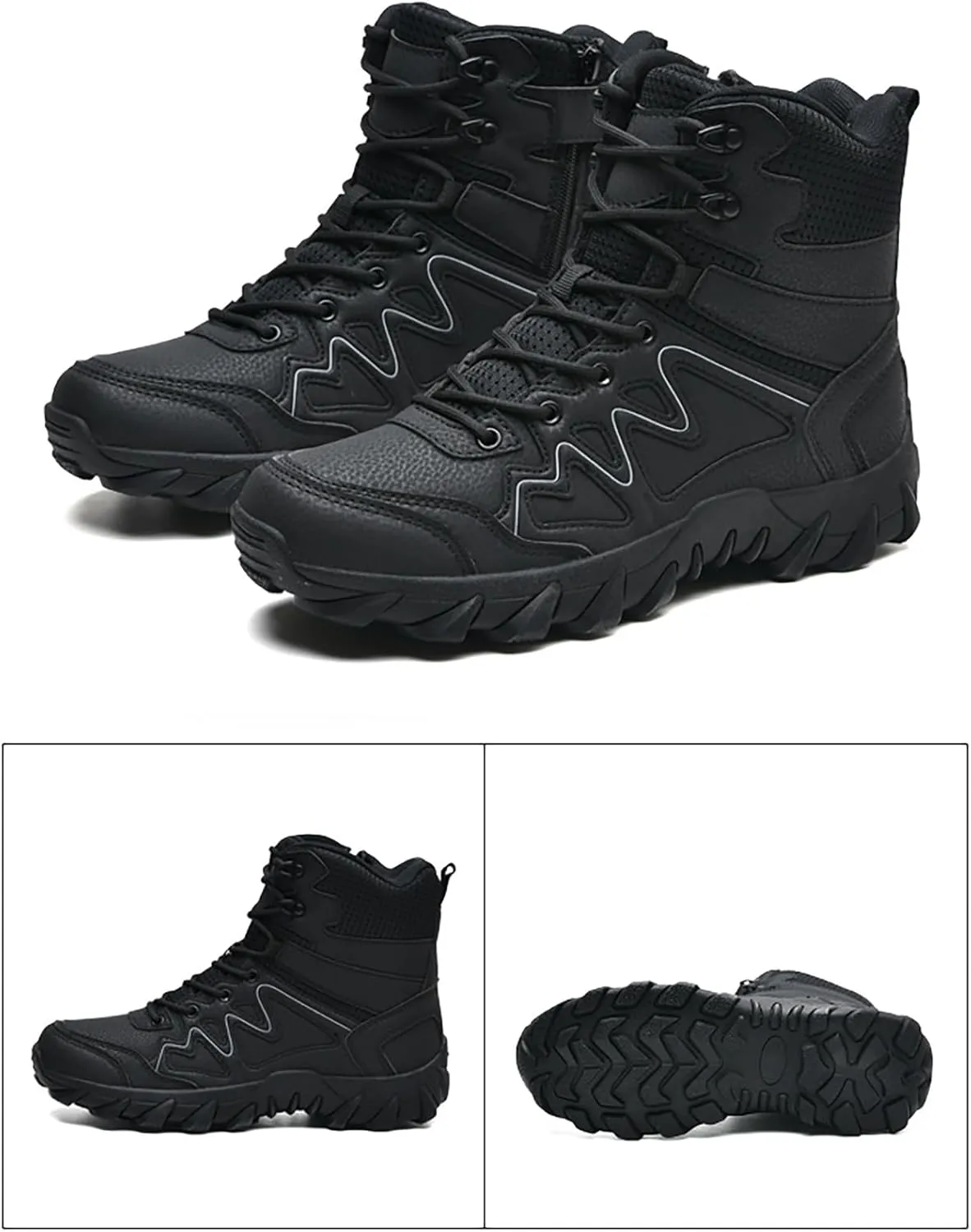 Mens Military Tactical Boots Combat Boots Breathable Police Patrol Boots Army Boots Waterproof Hiking Boots