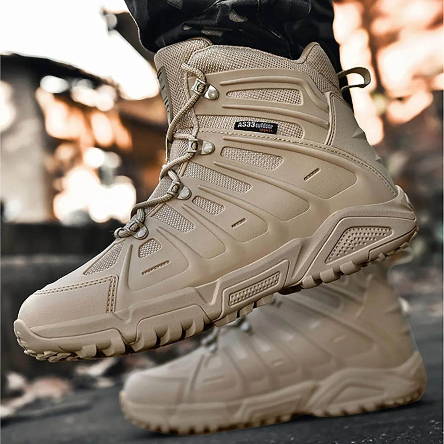 Mens Military Tactical Boots Combat Boots Breathable Police Patrol Boots Army Boots Waterproof Hiking Boots