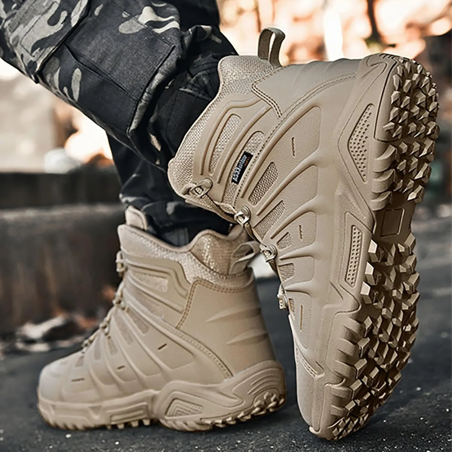 Mens Military Tactical Boots Combat Boots Breathable Police Patrol Boots Army Boots Waterproof Hiking Boots