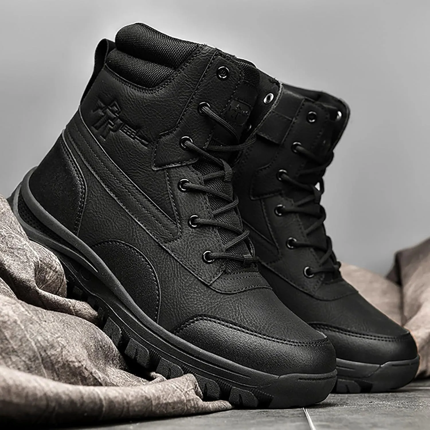 Mens Military Tactical Boots Combat Boots Breathable Police Patrol Boots Lightweight Army Boots Waterproof Hiking Boots