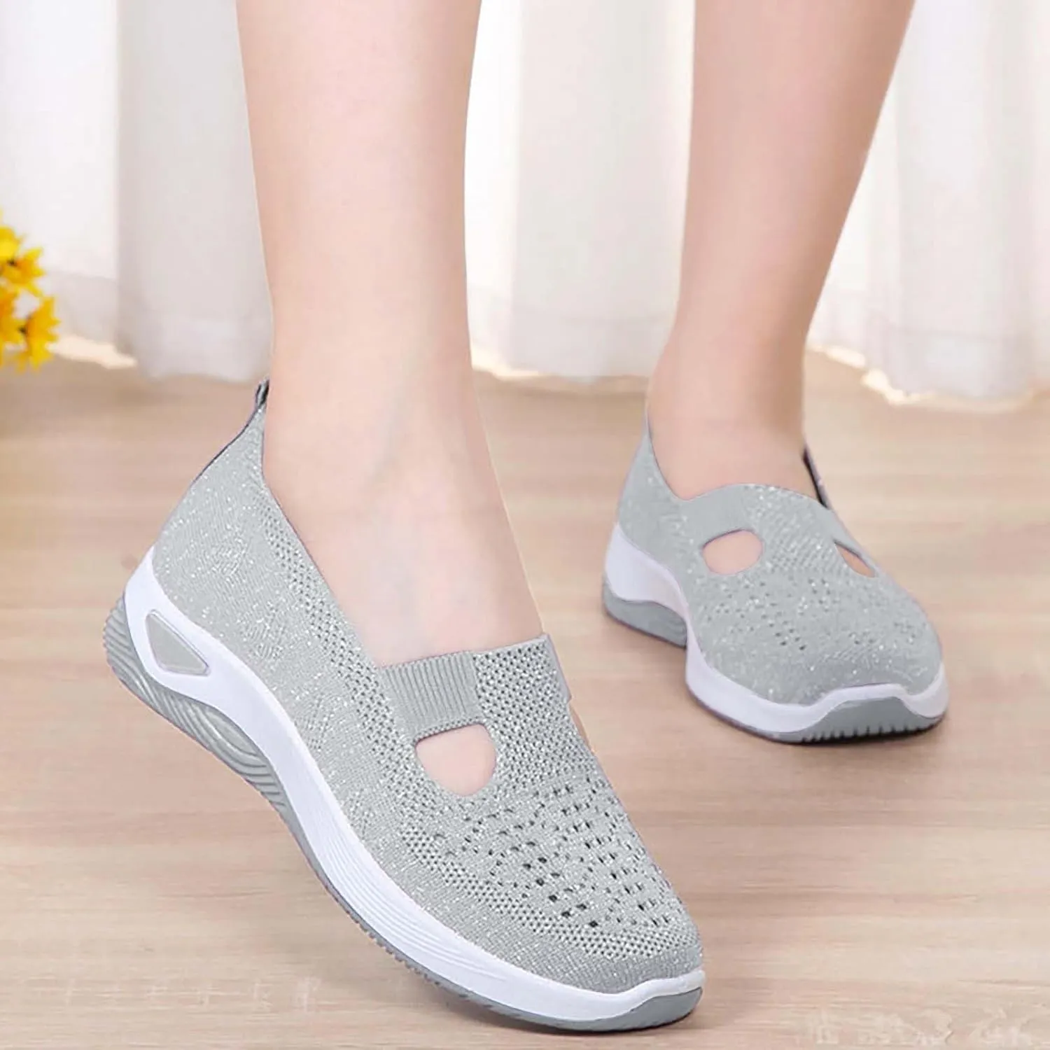 Mens Running Shoes Walking Sneakers for Women Wide Width Men's Loafers & Slip-Ons Solid Color Comfy Casual Christmas Running Shoes Women Wide Toe Box Trendy Casual