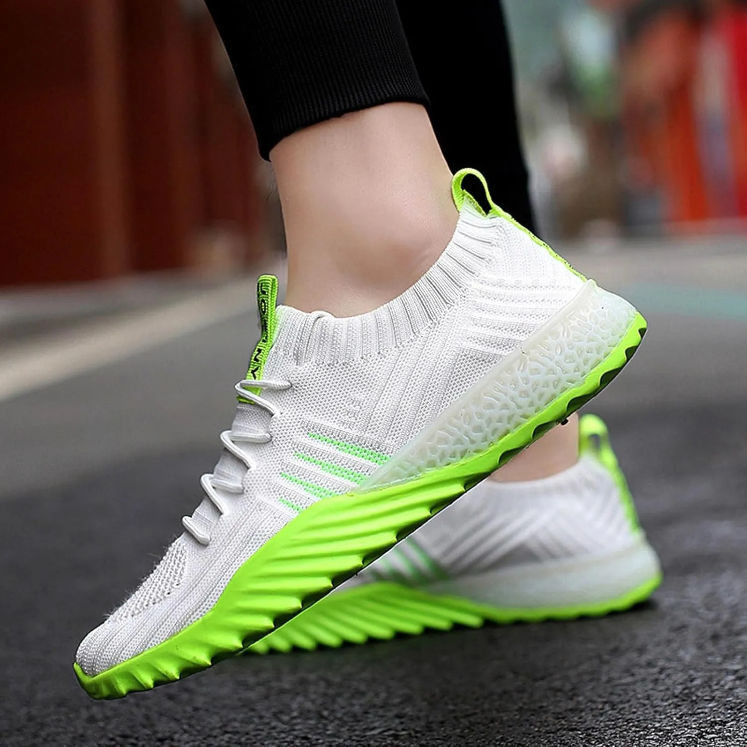 Men's Sport Breathable Mesh Shoes Slip-On Comfortable Light-Weight Shoe Comfortable & Light-Weight Stretch Shoes