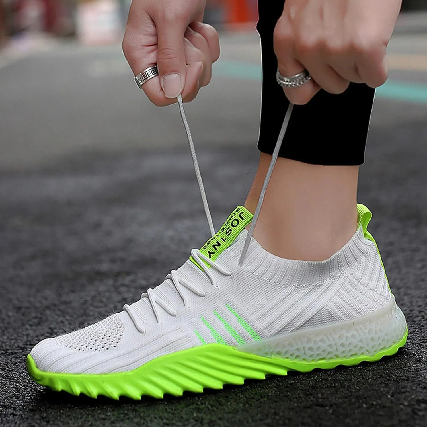 Men's Sport Breathable Mesh Shoes Slip-On Comfortable Light-Weight Shoe Comfortable & Light-Weight Stretch Shoes