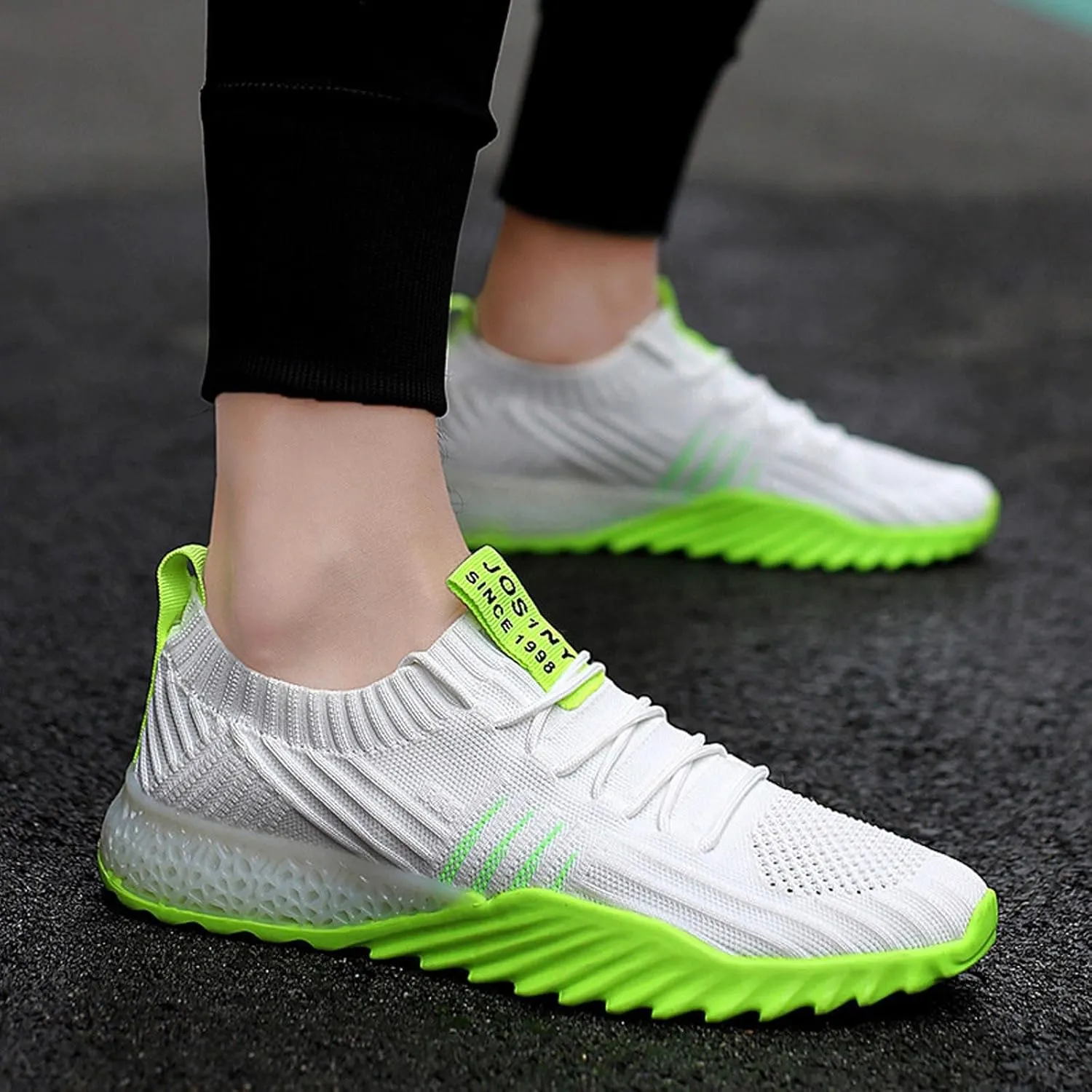 Men's Sport Breathable Mesh Shoes Slip-On Comfortable Light-Weight Shoe Comfortable & Light-Weight Stretch Shoes