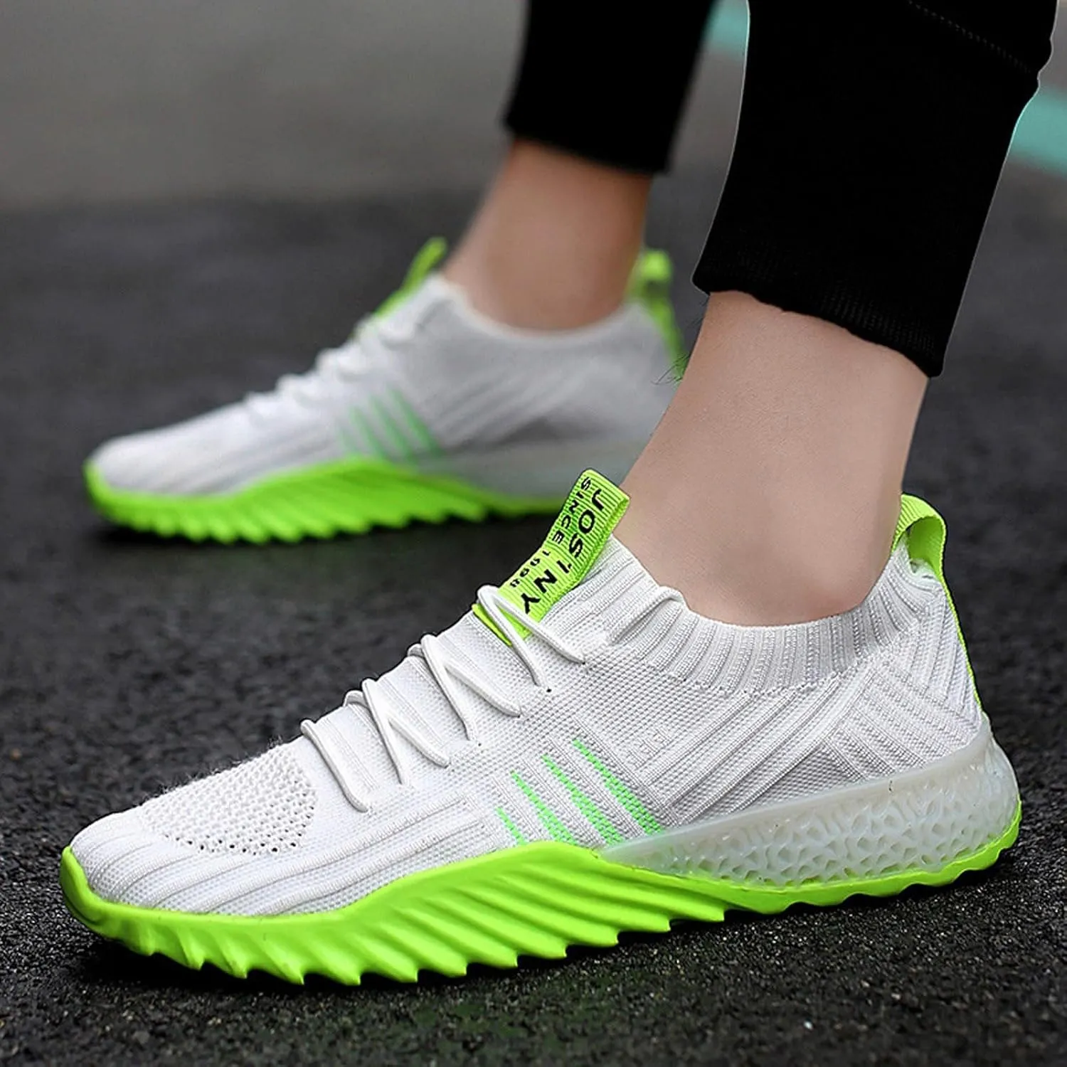 Men's Sport Breathable Mesh Shoes Slip-On Comfortable Light-Weight Shoe Comfortable & Light-Weight Stretch Shoes
