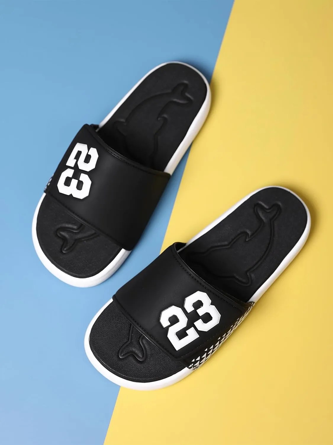 Men's Sport Slide Sandals, Flexible Midsole, Casual Beach Slides