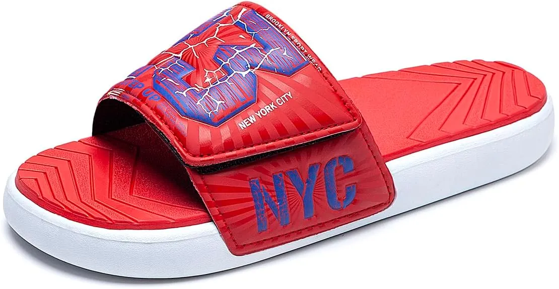 Men's Sport Slide Sandals, Flexible Midsole, Casual Beach Slides