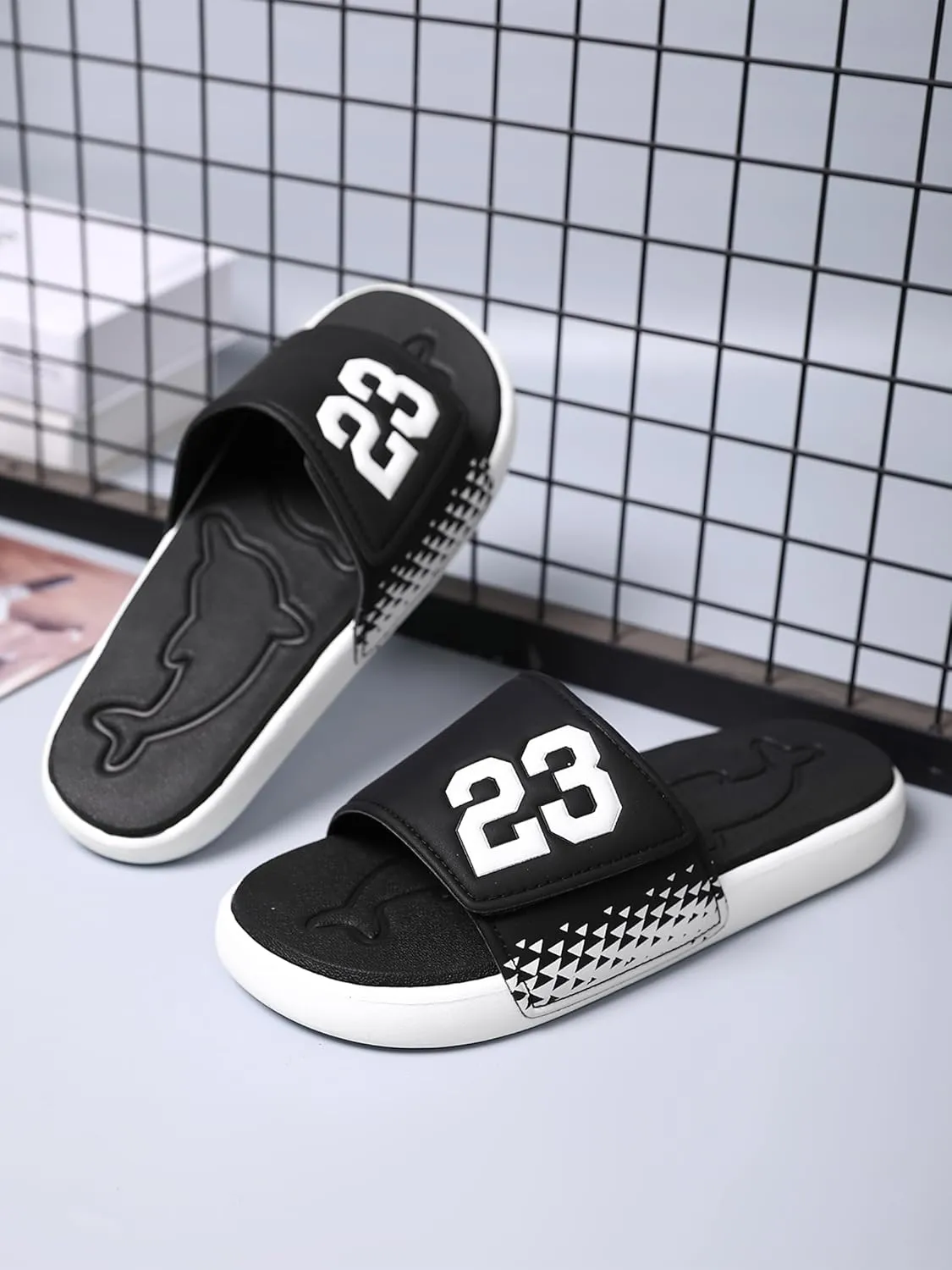 Men's Sport Slide Sandals, Flexible Midsole, Casual Beach Slides