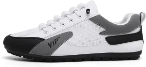 Men's Stylish Lightweight Sneakers Breathable and Light Outdoor Comfy Walking Shoe Casual Elderly Lace Up Shoes