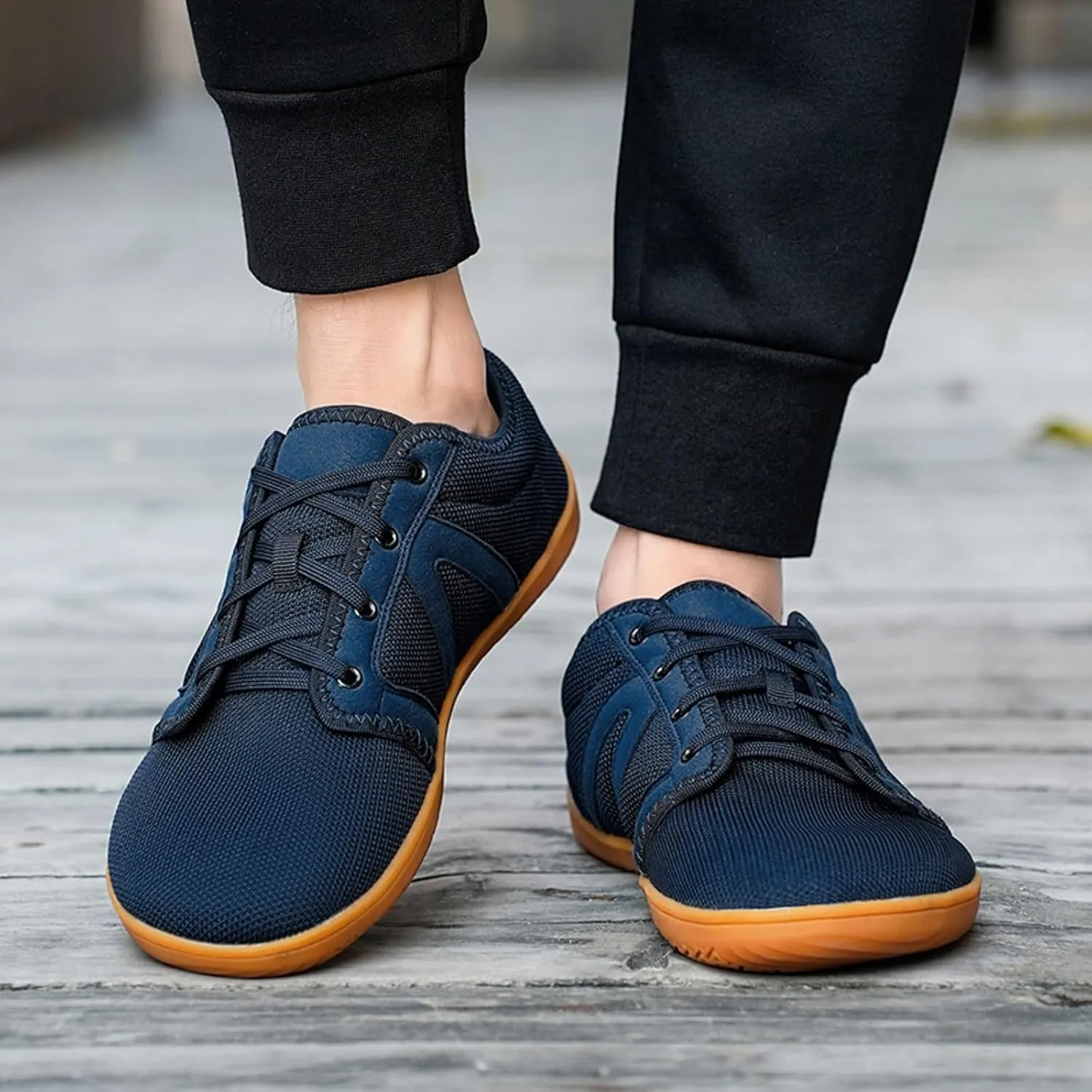 Men's Stylish Lightweight Sneakers Comfortable Breathable Lightweight Tennis Shoe Soft Flat Soled Elderly Shoes