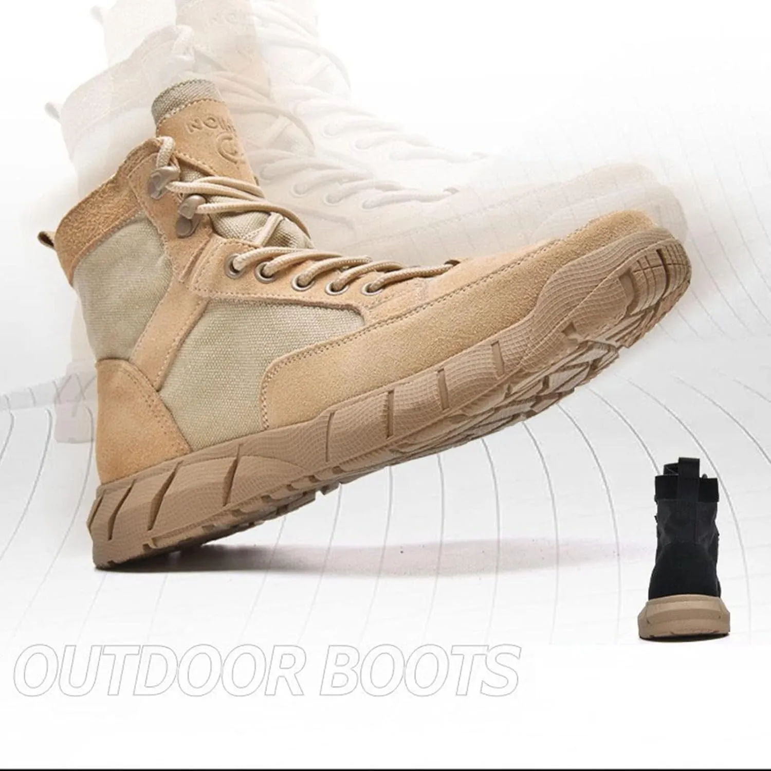 Mens Tactical Boots 6 Inches Lightweight Combat Boots Suede Leather Work Boots Desert Boots Hiking Boots