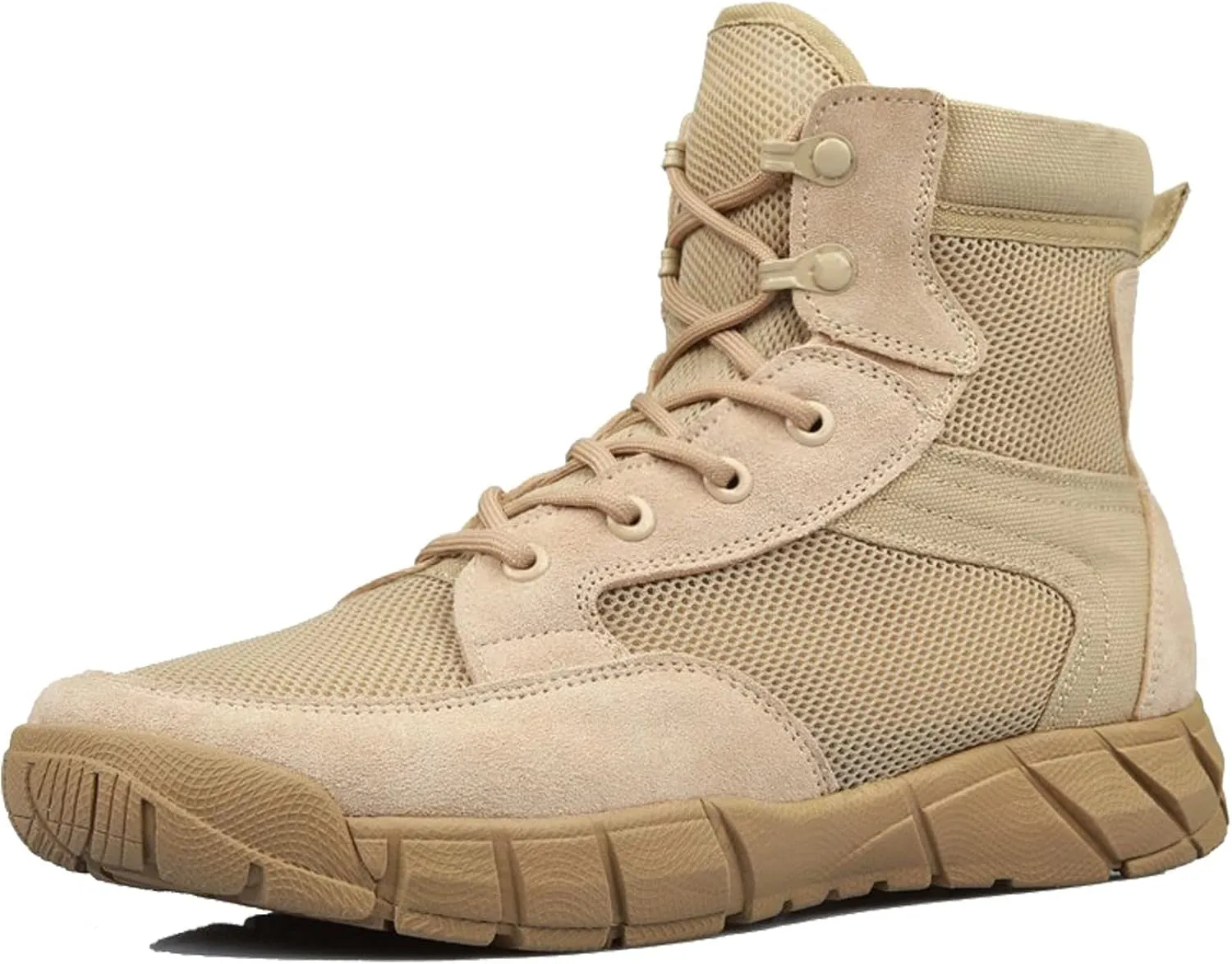 Mens Tactical Boots 6 Inches Lightweight Combat Boots Suede Leather Work Boots Desert Boots Hiking Boots