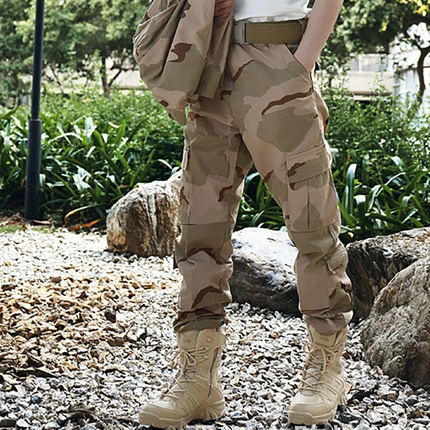 Mens Waterproof Hiking Boots Military Tactical Boots Combat Boots Breathable Police Patrol Boots Army Boots