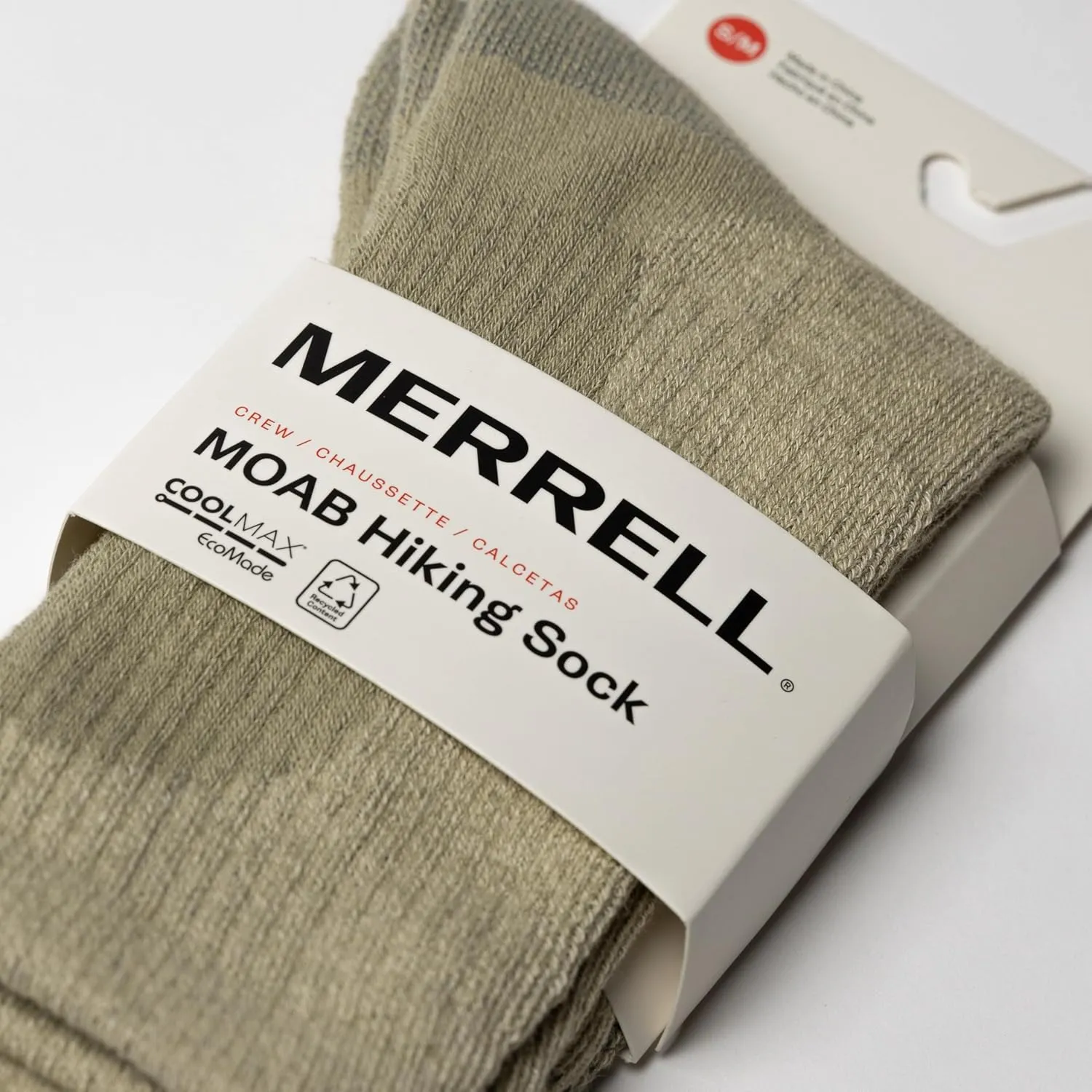 Merrell Men's and Women's MOAB Hiking Mid Cushion Socks - Moisture Wicking & Arch Support