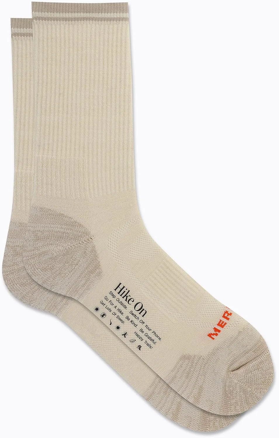 Merrell unisex-adult Zoned Lightweight Cushion Wool Hiking Crew Socks 1 Pair Pack Unisex Arch Support