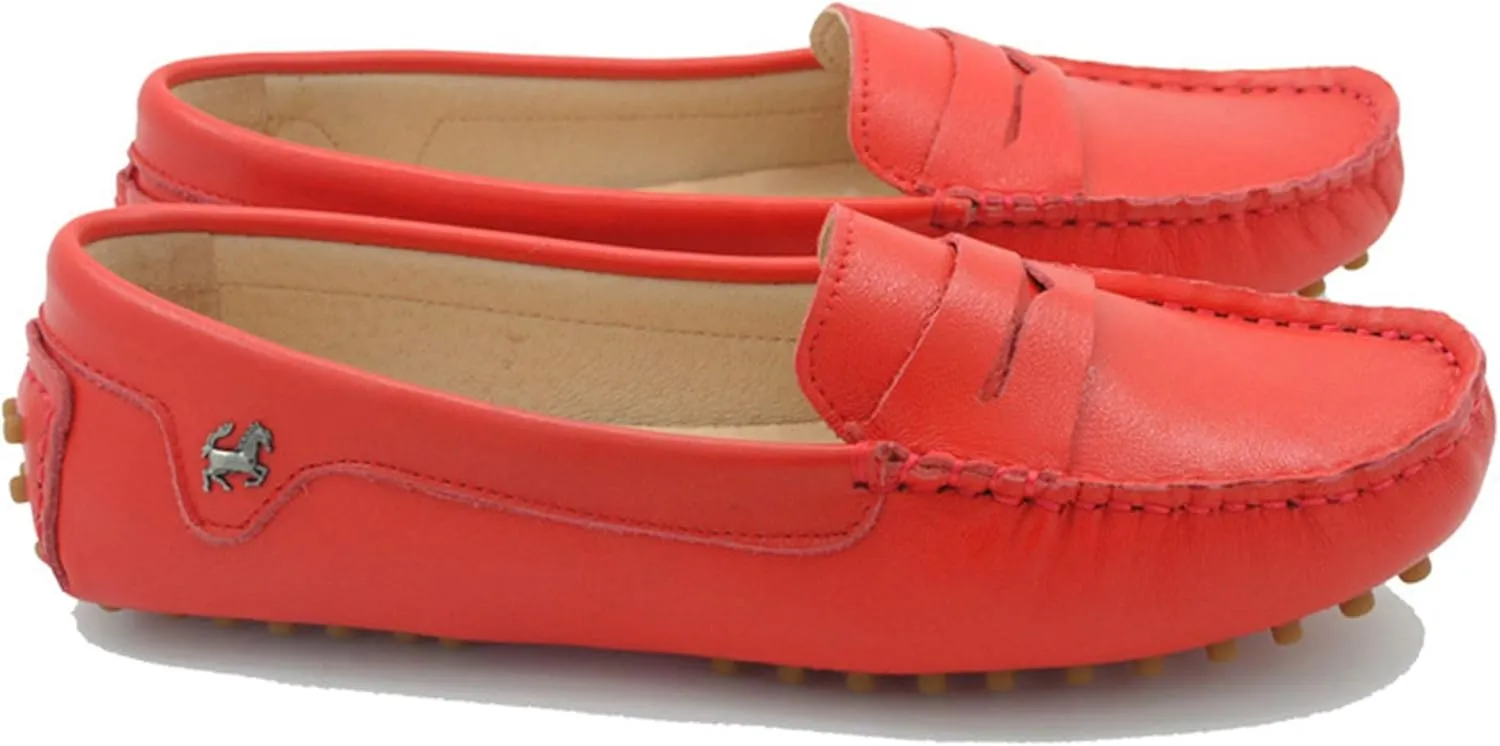 Minishion Womens Penny Loafers Quality Leather Dress Slip-ons Flats YB96018