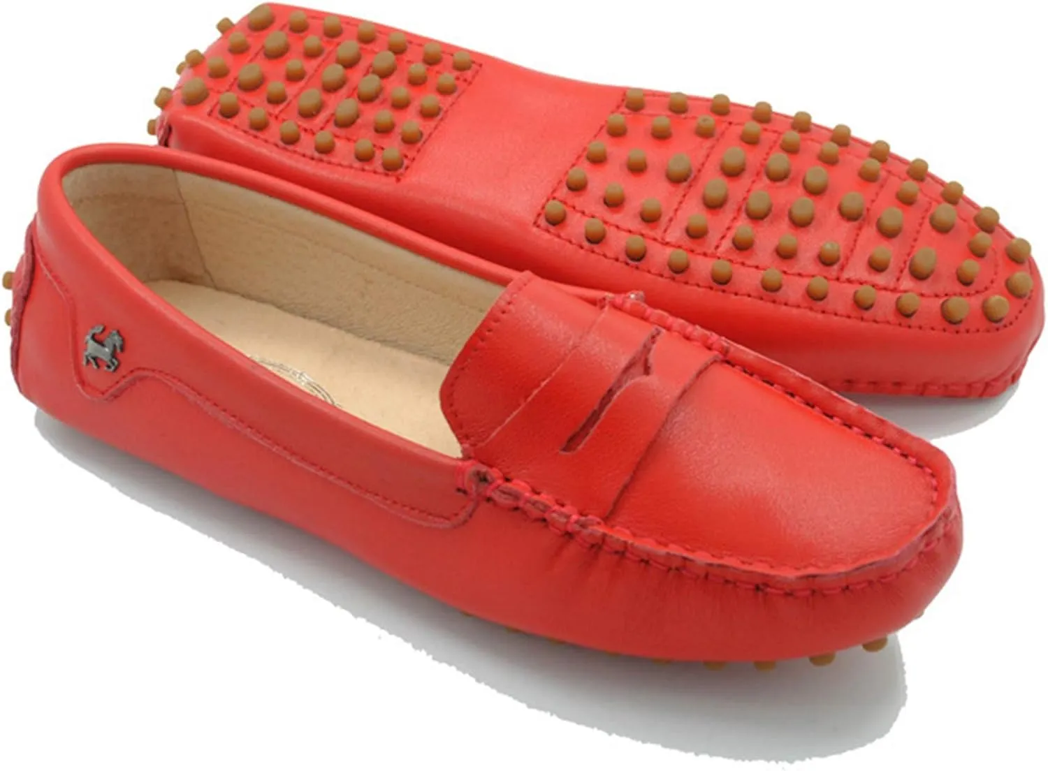 Minishion Womens Penny Loafers Quality Leather Dress Slip-ons Flats YB96018
