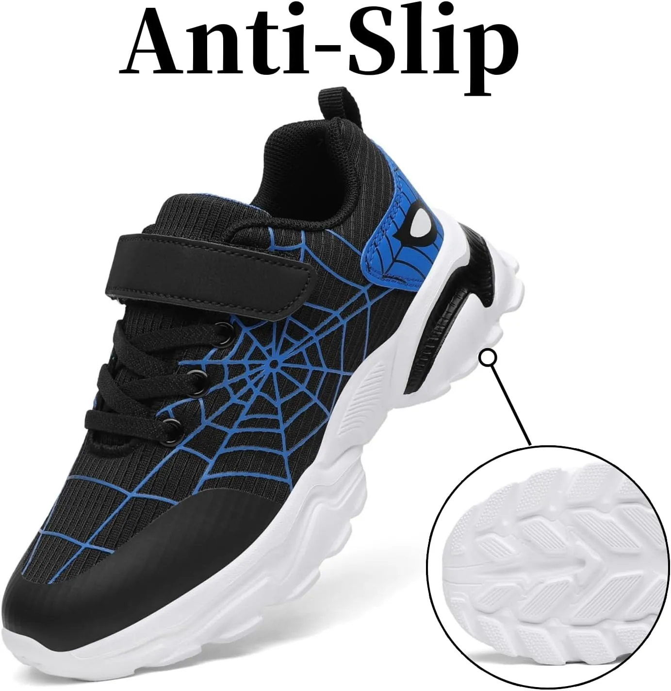 Nihaoya Kids Athletic Shoes Breathable Lightweight Sneakers for Boys & Girls Non-Slip Running Tennis Shoes with Web Pattern Design & Flexible Sole