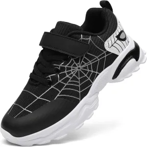Nihaoya Kids Athletic Shoes Breathable Lightweight Sneakers for Boys & Girls Non-Slip Running Tennis Shoes with Web Pattern Design & Flexible Sole