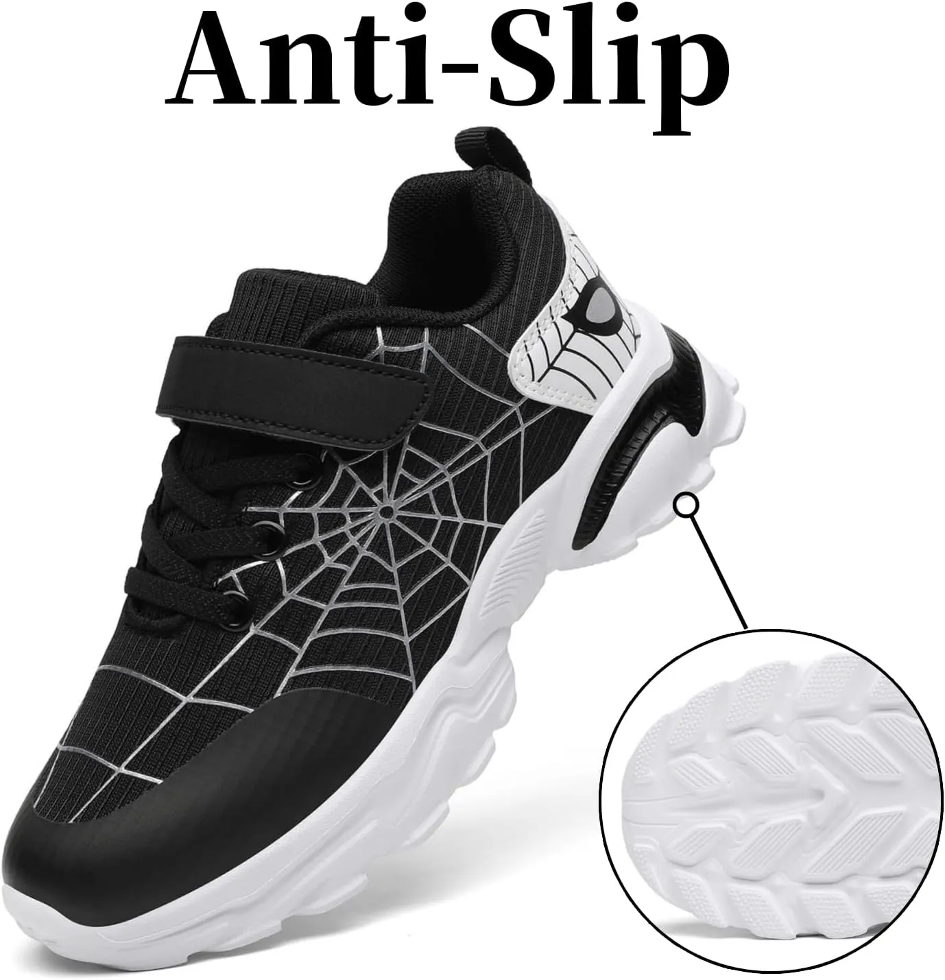 Nihaoya Kids Athletic Shoes Breathable Lightweight Sneakers for Boys & Girls Non-Slip Running Tennis Shoes with Web Pattern Design & Flexible Sole