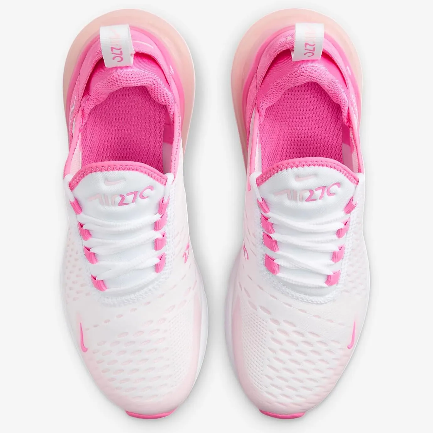Nike Air Max 270 Big Kids' Shoes (FZ4116-100, White/Pink Foam/Playful Pink)