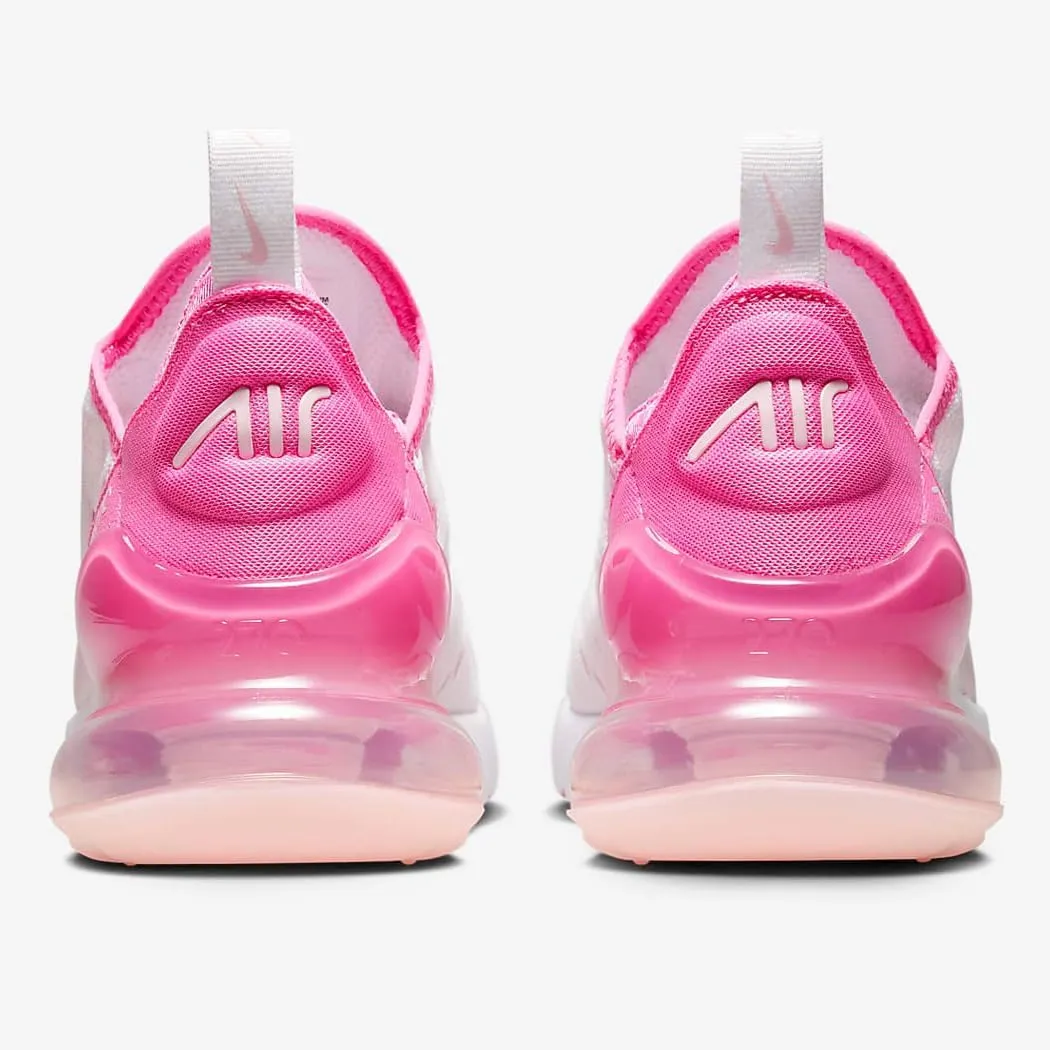Nike Air Max 270 Big Kids' Shoes (FZ4116-100, White/Pink Foam/Playful Pink)