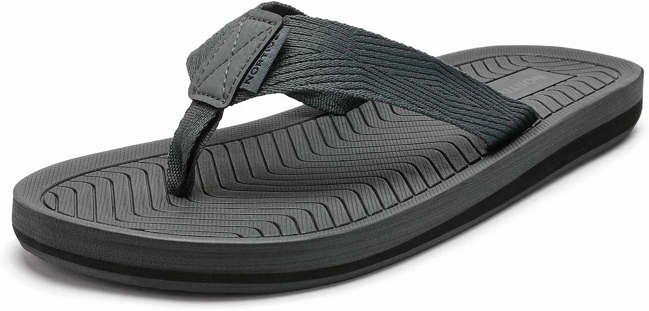 NORTIV 8 Men's Flip Flops Thong Sandals Comfortable Light Weight Beach Shoes REVIVA