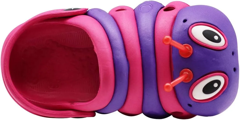 NORTY Toddler Clogs - Fun Baby Clogs With Comfortable Back Strap - Caterpillar Shoes for Kids - Playful Bug Shoes