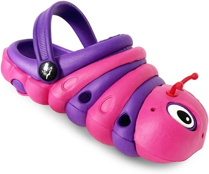 NORTY Toddler Clogs - Fun Baby Clogs With Comfortable Back Strap - Caterpillar Shoes for Kids - Playful Bug Shoes