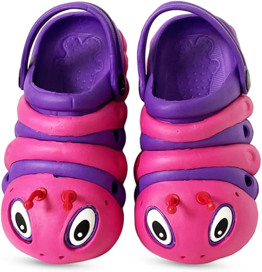 NORTY Toddler Clogs - Fun Baby Clogs With Comfortable Back Strap - Caterpillar Shoes for Kids - Playful Bug Shoes