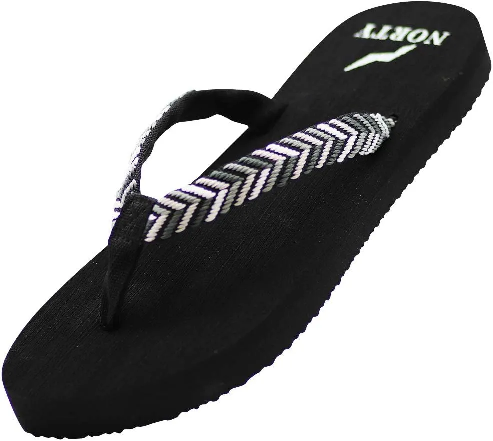 NORTY Womens Casual Flip Flop Thong Sandals For Beach, Pool or Everyday
