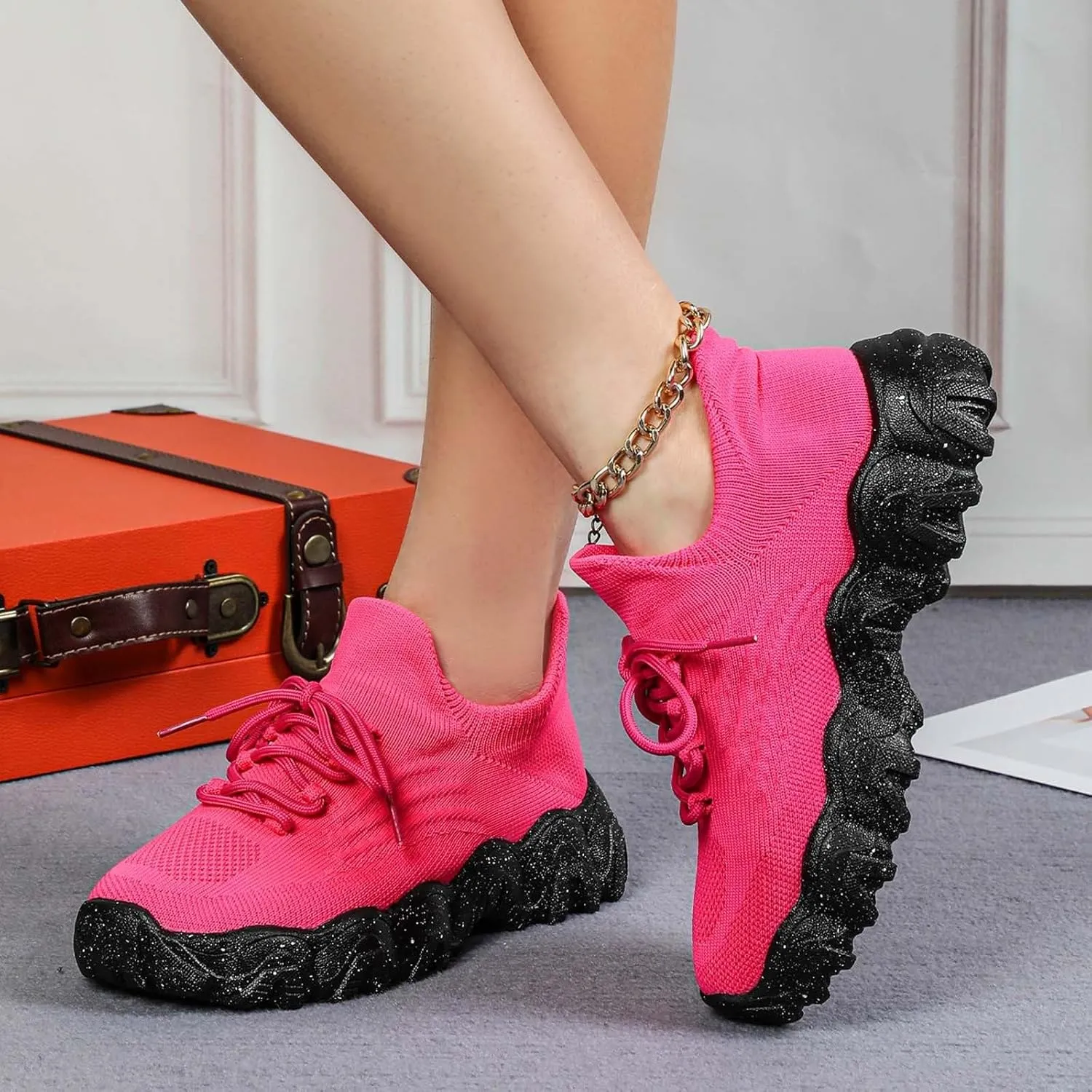 Ortho Pro Shoes for Women,Mesh Breathable Non-Slip Orthopedic Sneakers Wide Width Comfort Nurse Babe Shoes