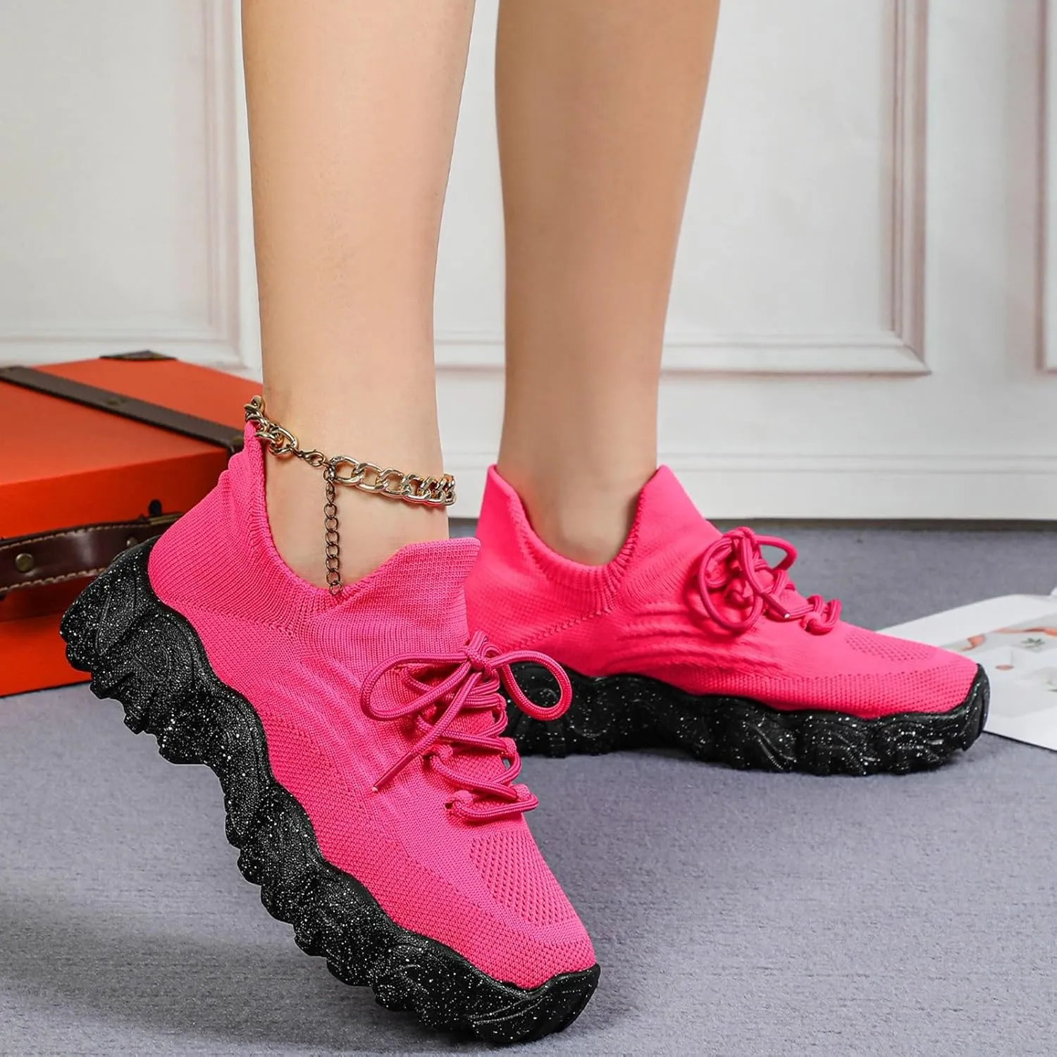 Ortho Pro Shoes for Women,Mesh Breathable Non-Slip Orthopedic Sneakers Wide Width Comfort Nurse Babe Shoes