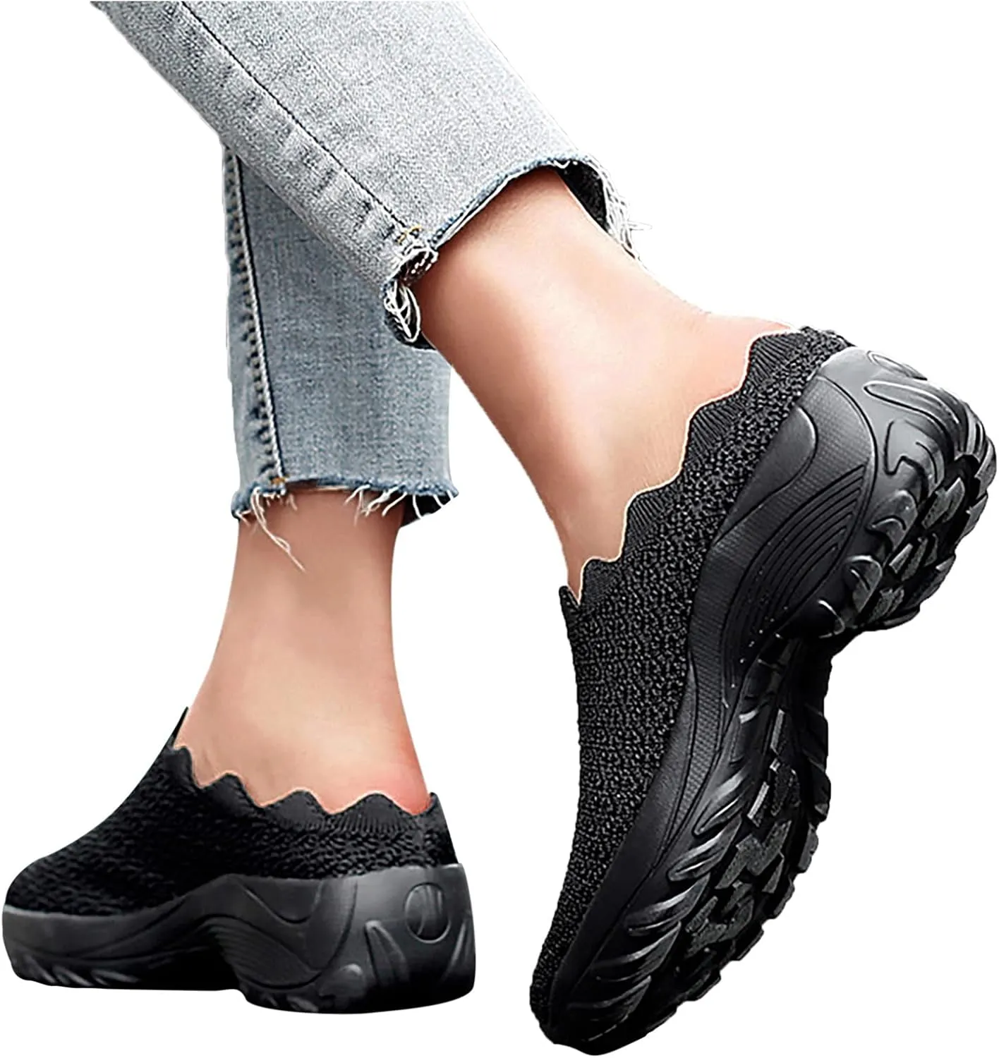 Orthopedic Platform Loafers Women's Lightweight Mule Sneakers Summer Flats Comfort Walking Shoes Closed Toe Loafer