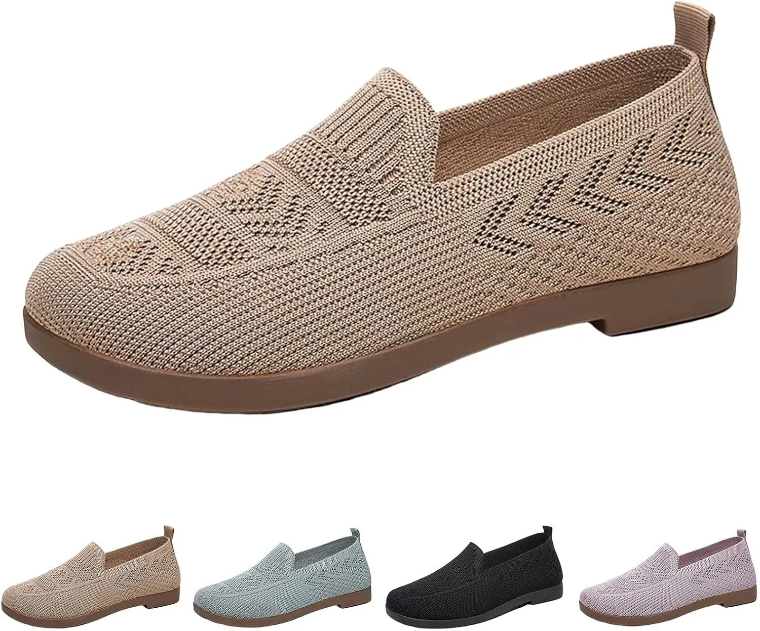Orthopedic Shoes, Women's Comfortable Breathable Knitted Sneakers, Woven Cut-Out Orthopedic Soft Arch Support Walking Shoes, Slip-On Sneakers for Women