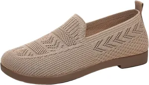 Orthopedic Shoes, Women's Comfortable Breathable Knitted Sneakers, Woven Cut-Out Orthopedic Soft Arch Support Walking Shoes, Slip-On Sneakers for Women