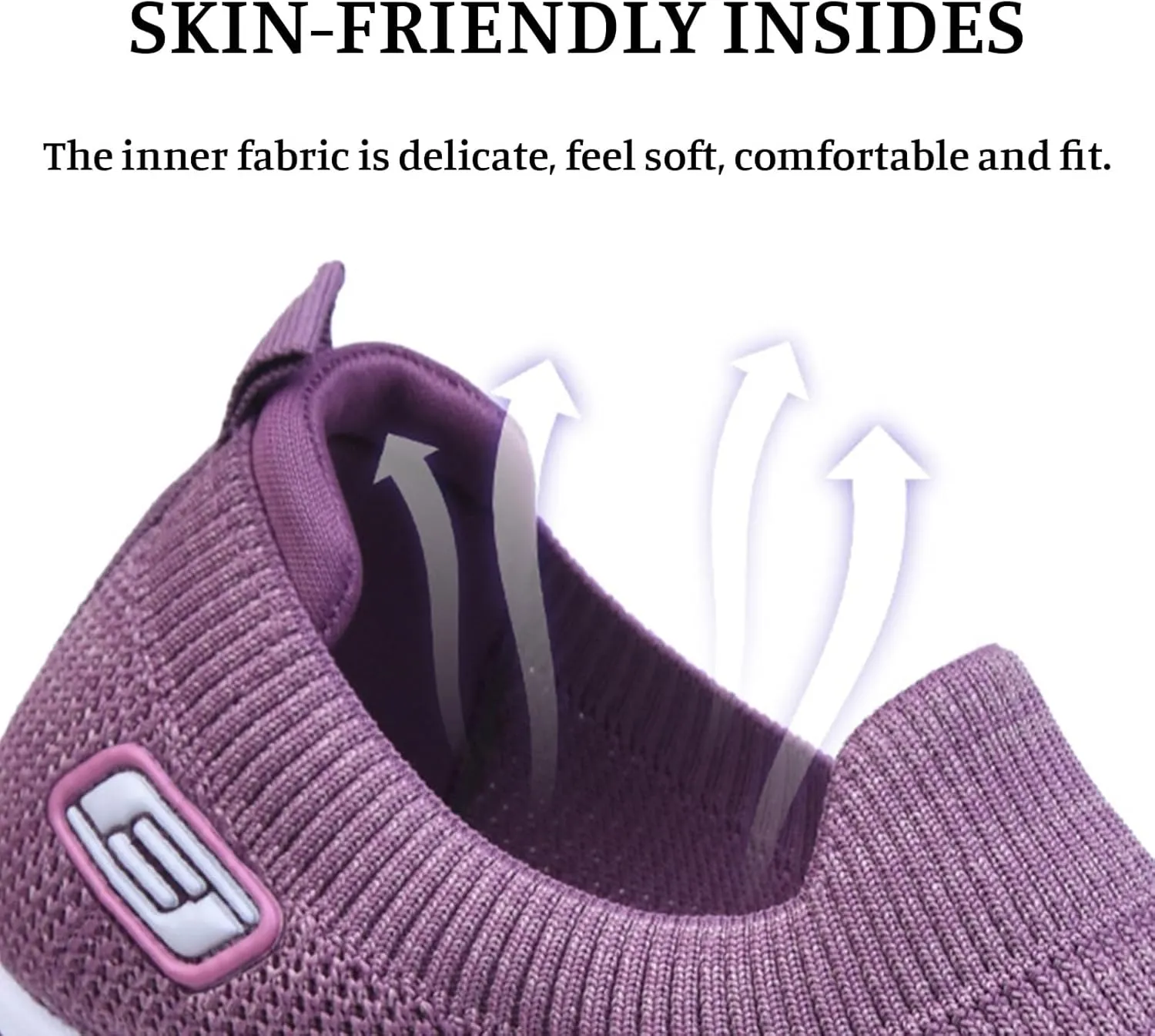 Orthopedic Sneakers for Women Arch Support Slip on Mesh Knitted Walking Shoes Breathable Non-Slip Work Shoes
