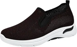 Orthopedic Walking Shoes for Women Soft Sole Slip On Casual Walking Sneakers with Arch Support Summer Mesh Sneakers