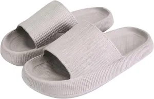 Pillow Slippers for Women and Men Non Slip Quick Drying Cloud Slides for Women with Arch Support Pillow Soft Slip On Sandals House Shower Shoes Cloud Sandals Comfy Indoor Outdoor Slides Unisex