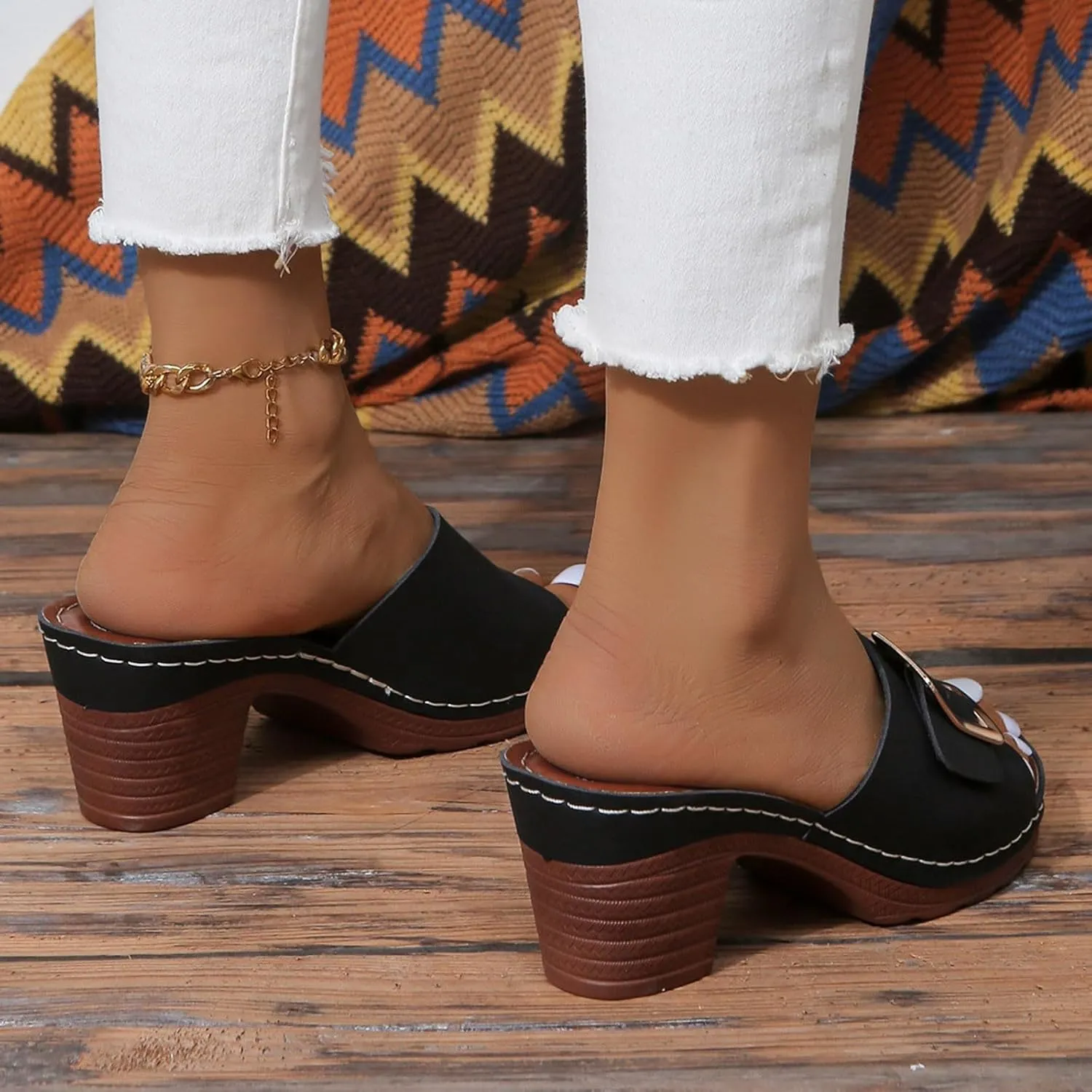 Plus Size Dressy Heeled Sandals for Women Summer Slide Trendy Open Toe Cutes 2024 Block Heel Spring Summer 2024 Sexy, 7, Black,khaki,pink