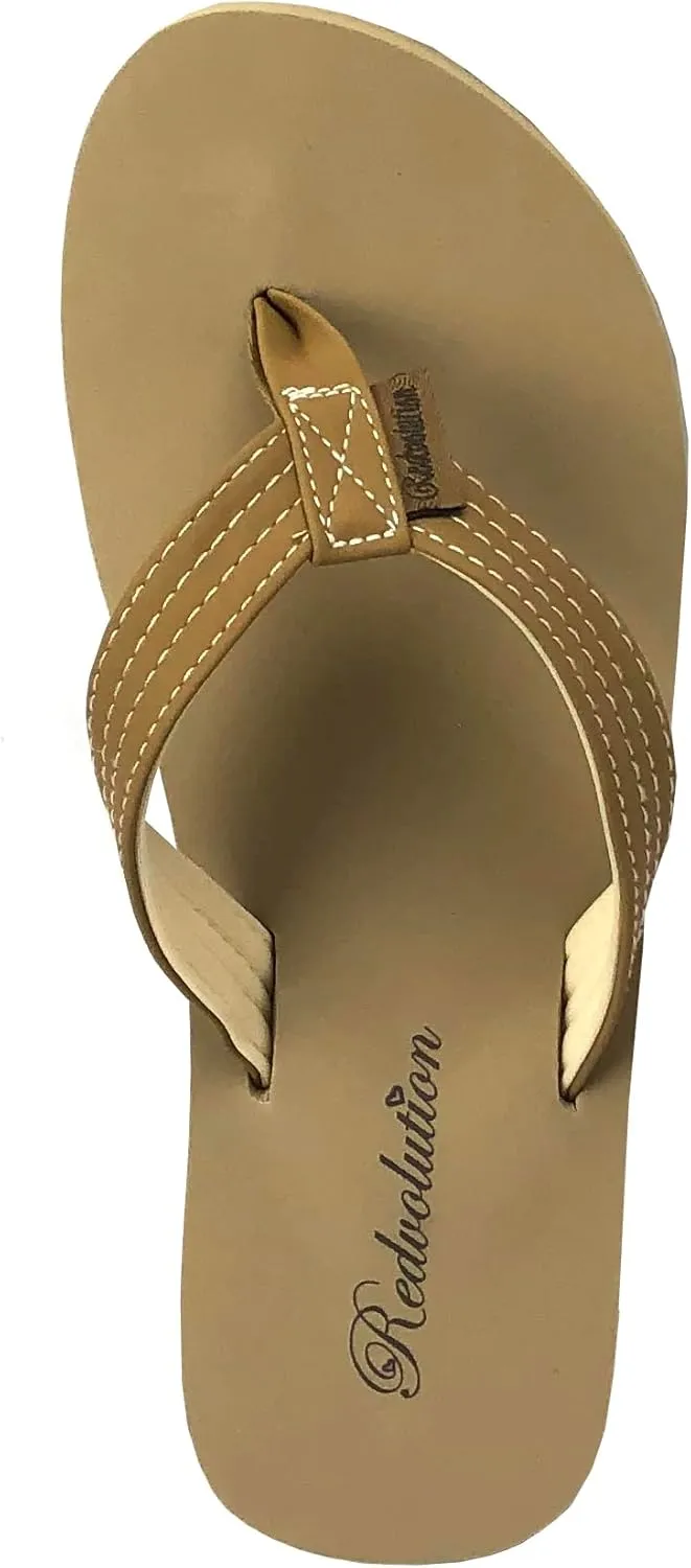 REDVOLUTION New Women's Classic Beach Flip Flop Soft Sandals Slip on Shoe Maui